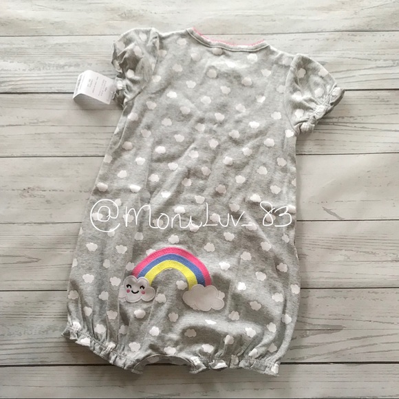 ❌SOLD❌NWT Carter’s bubble romper rainbow clouds 18 - Picture 2 of 2